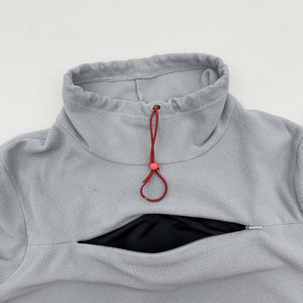 Nike ACG Thermal‎ Layer 2 Fleece Sweatshirt Womens Medium Pullover Pocket Gray - Picture 9 of 10